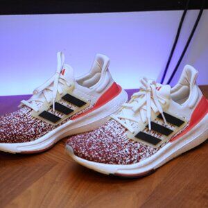 Adidas Ultra Boost – Red & Cream | Size 10.5 | Continental Sole